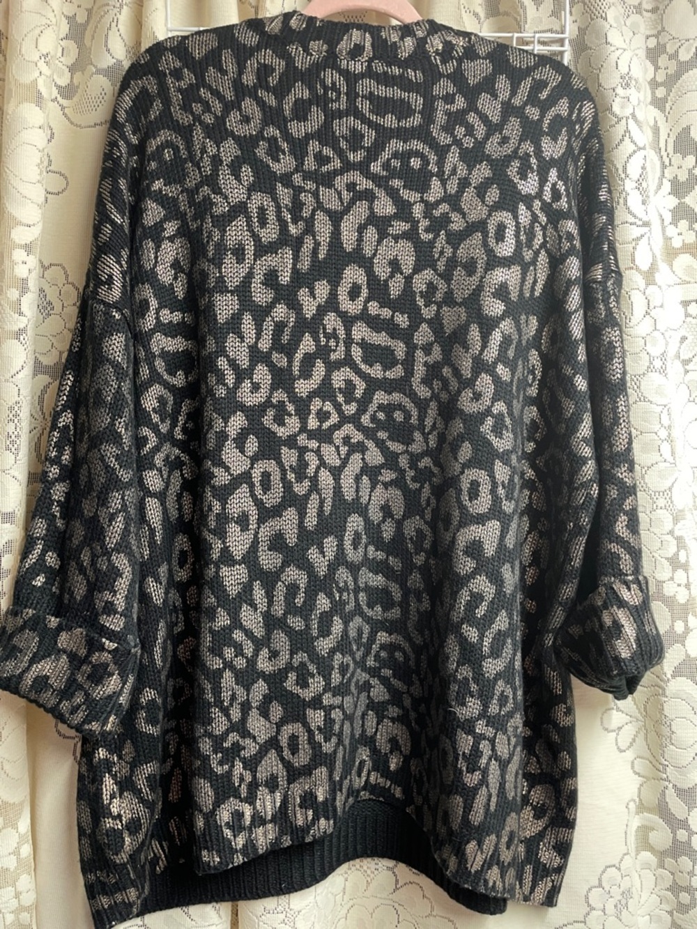 JODIFL Black Knit Pullover Sweater Oversized Medium NWT - Picture 7 of 8